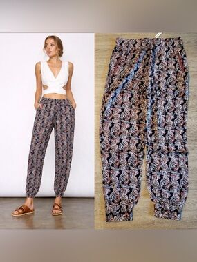 REVOLVE The Hanger Navy Paisley Print Pants